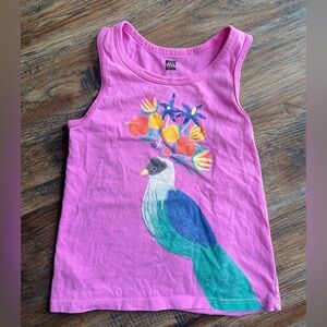 Tea Collection Floral Turaco Graphic Tank Perennial Perennial Pink Size 4